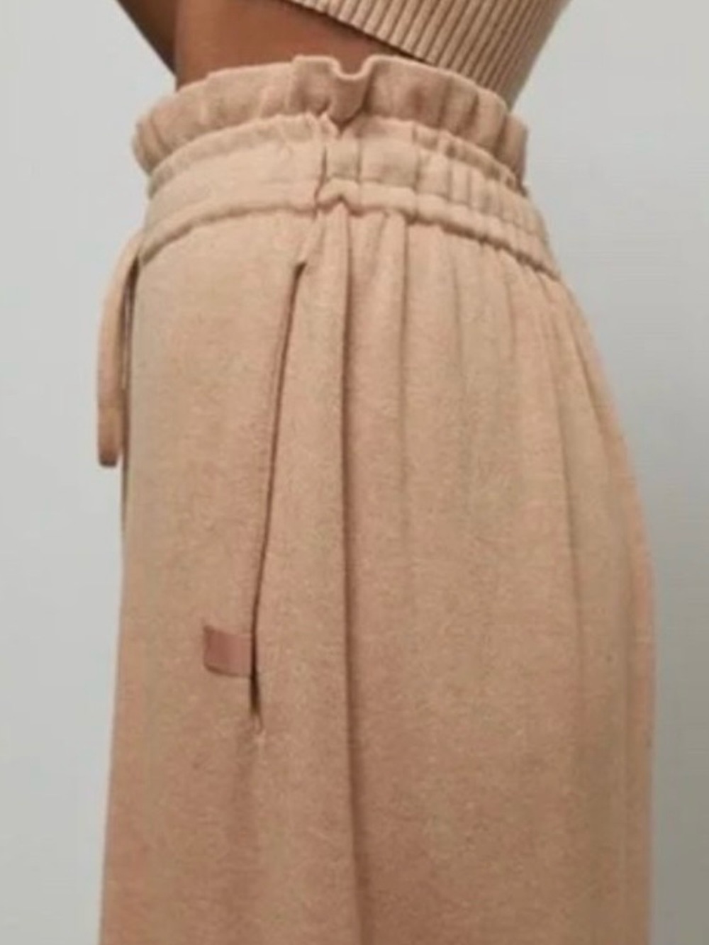 LUNYA Cotton Silk Wide-Legged Lounge Pants in Walnut - Picture 2 of 7